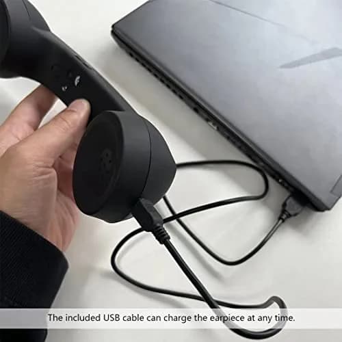 LIONSOUL Retro Bluetooth Handset with USB Charging | Black, 10M Range thumbnail 5