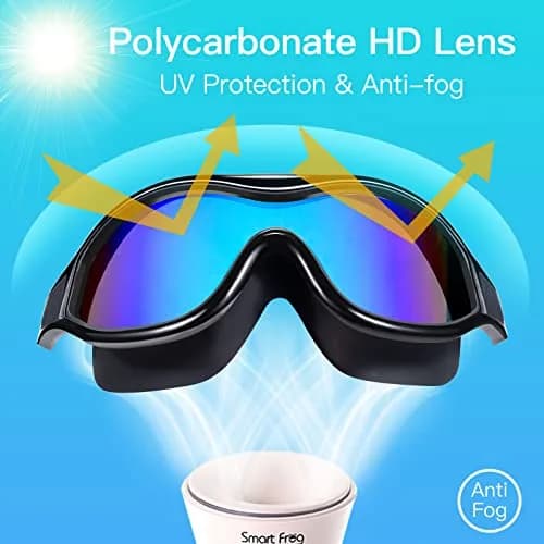 Seago Anti-Fog Mirrored Swim Goggles for Adults & Youth | 180° Clear Vision, UV Protection, Leak-Proof Silicone Seals thumbnail 6