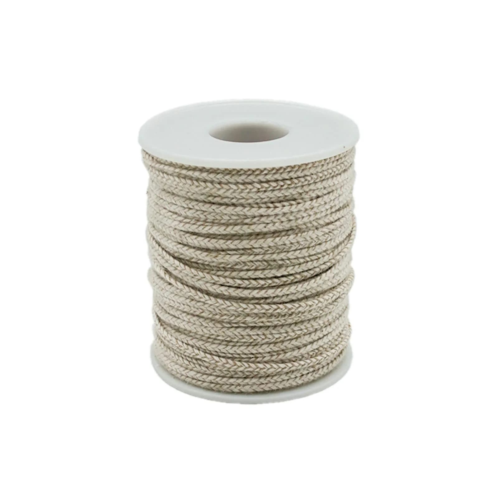 TOKAYIFE 260-foot (79.25 m) 24-Ply Braided Candle Wick Spool | Cotton & Paper Interwoven Core for DIY Candle Making - main product image