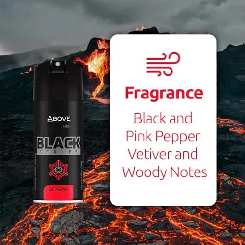 ABOVE Black Series Body Spray, Extreme 62ml | Woody Fragrance Masks Odors thumbnail 3