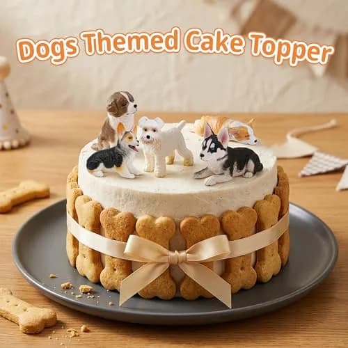 EYSCOTA 12PCS Dog Figurines Playset, Realistic Detailed Plastic Puppy Figures, Hand Painted Mini Dog Figures Toy Set Cake Toppers Easter Egg Birthday Gift for Kids Toddlers thumbnail 7