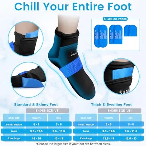 SUZZIPAD Cold Therapy Socks & Hand Ice Pack Gloves Set S/M | Chemo Care for Hand & Foot Discomfort thumbnail 4