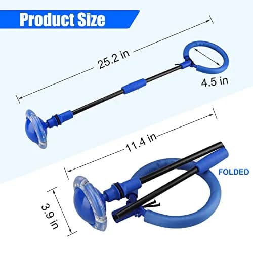 Chridark Ankle Skip Ball Toy with Flash Wheel, Foldable Portable Design, Blue | 0.34 kg (0.75 lb) thumbnail 6