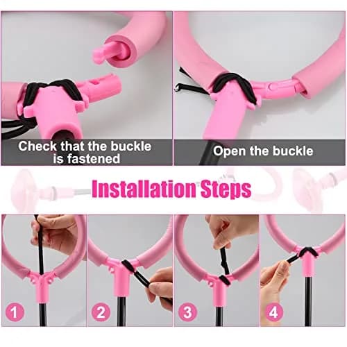 Chridark Ankle Skip Ball with Flash Wheel, Pink | Portable Foldable Toy for Kids & Adults thumbnail 5
