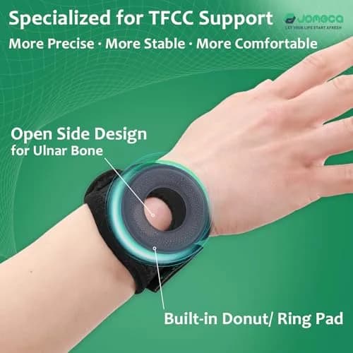 JOMECA Wrist Brace for TFCC Tears with Built-in Ring Pad | Support for Ulnar Wrist Pain & Instability (L/XL) thumbnail 3