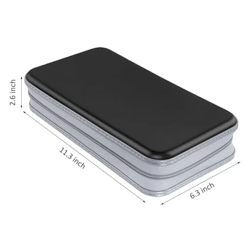 Siveit Black CD DVD Storage Binder 96 Capacity | Lightweight Car Organizer thumbnail 6
