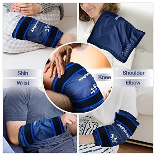 KingPavonini XXL Knee Ice Pack Wrap Around Entire Knee | Cold Therapy for Pain & Swelling Relief thumbnail 7