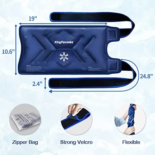 KingPavonini XXL Knee Ice Pack Wrap Around Entire Knee | Cold Therapy for Pain & Swelling Relief thumbnail 3