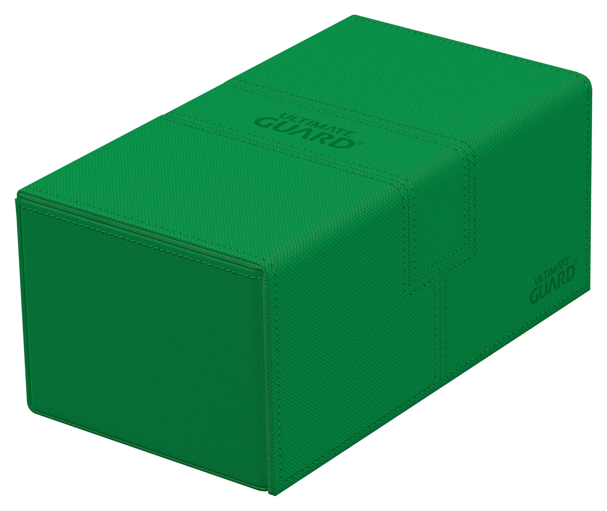 Ultimate Guard Twin Flip'n'Tray 200+ Storage Box for Cards | Organize & Protect in India — Green / 200+