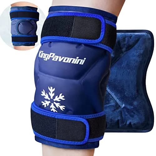 KingPavonini XXL Knee Ice Pack Wrap Around Entire Knee 2 Pack | Large Gel Cold Therapy for Pain & Swelling thumbnail 1