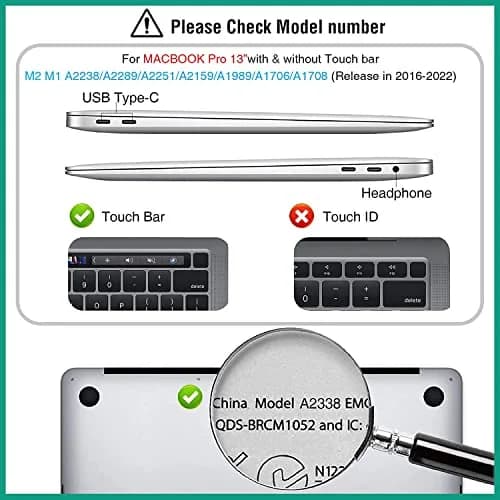 EooCoo Crystal Case for MacBook Pro 13-inch M2 M1 (A2338 A2289 A2251 A2159 A1989 A1706 A1708) | Matte Green Hard Shell Protection thumbnail 6