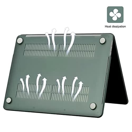 EooCoo Crystal Case for MacBook Pro 13-inch M2 M1 (A2338 A2289 A2251 A2159 A1989 A1706 A1708) | Matte Green Hard Shell Protection thumbnail 3