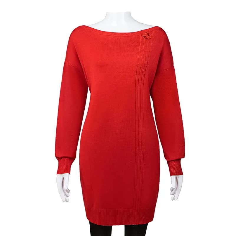 COLSA Yor Cosplay Costume Red Sweater Uniform Set XXL | Anime Character Replica thumbnail 3