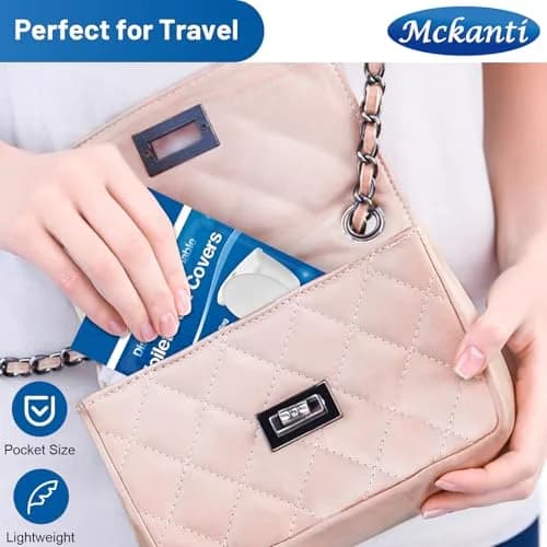 Mckanti Toilet Seat Covers Disposable 120 Pack XL | Biodegradable & Travel Essential thumbnail 3