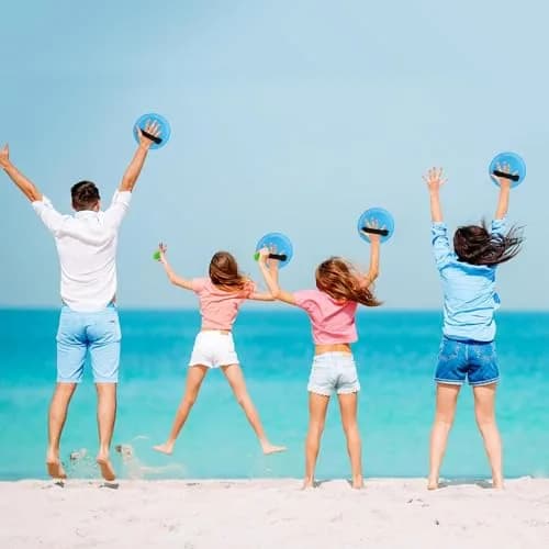Ayeboovi Sticky Toss and Catch Ball Game 6 Paddles 3 Balls | Outdoor Fun for Ages 3-12 thumbnail 4