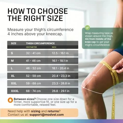 Modvel Compression Knee Brace 2-Pack | Medium, High-Copper | Doctor Recommended thumbnail 5