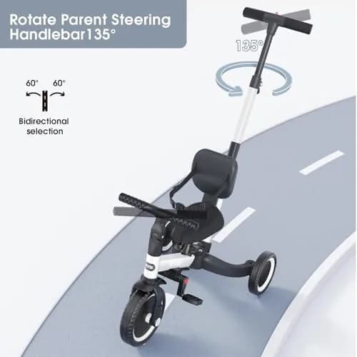 newyoo TR007 5-in-1 Toddler Tricycle & Balance Bike 12-36 Months | ASTM Approved thumbnail 3
