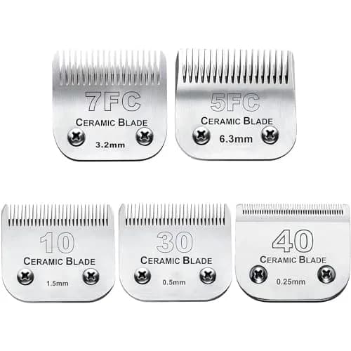 Audoc 5PCS Dog Grooming Clipper Replacement Blades #10 (1.5mm) & #30 (0.5mm) | Compatible with Andis, Oster A5, Wahl KM Series thumbnail 9