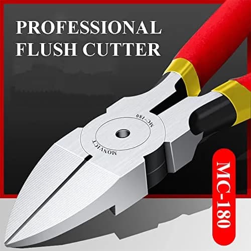 MONVICT 2 Pack 6 inch Wire Cutters Precision Flush Side Cutters | Heavy Duty Pliers for Cables, Wires, Zip Ties thumbnail 2