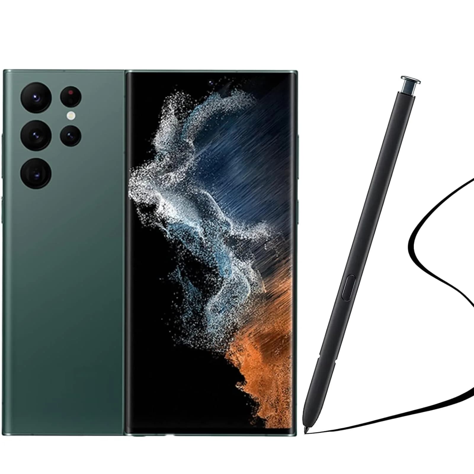 Alovexiong Replacement S Pen for Samsung Galaxy S22 Ultra 5G SM-S908 (Black) | 4096 Pressure Levels — Green