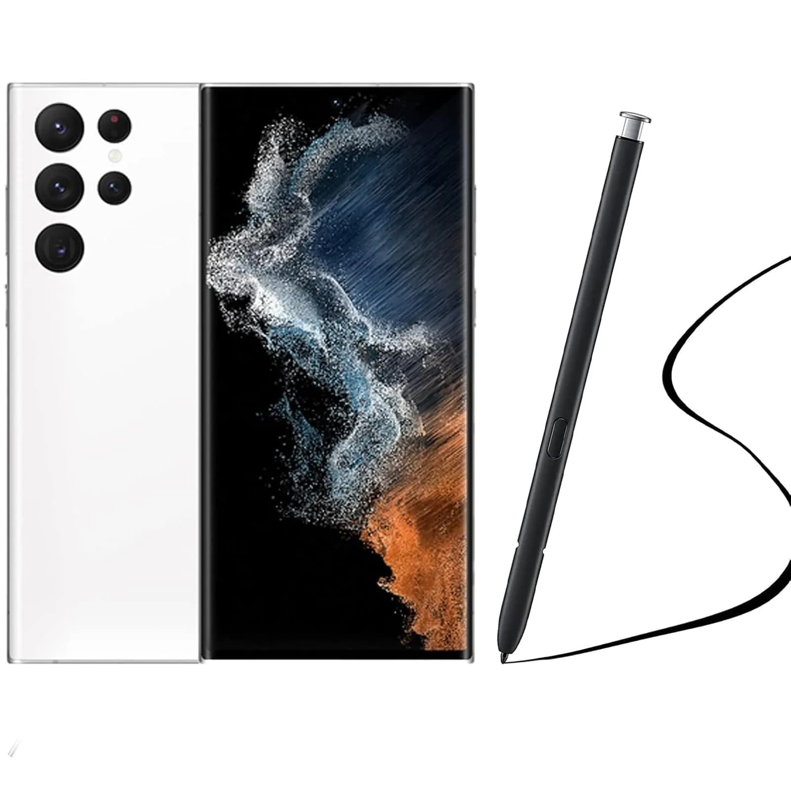 Alovexiong Replacement S Pen for Samsung Galaxy S22 Ultra 5G SM-S908 (Black) | 4096 Pressure Levels — White