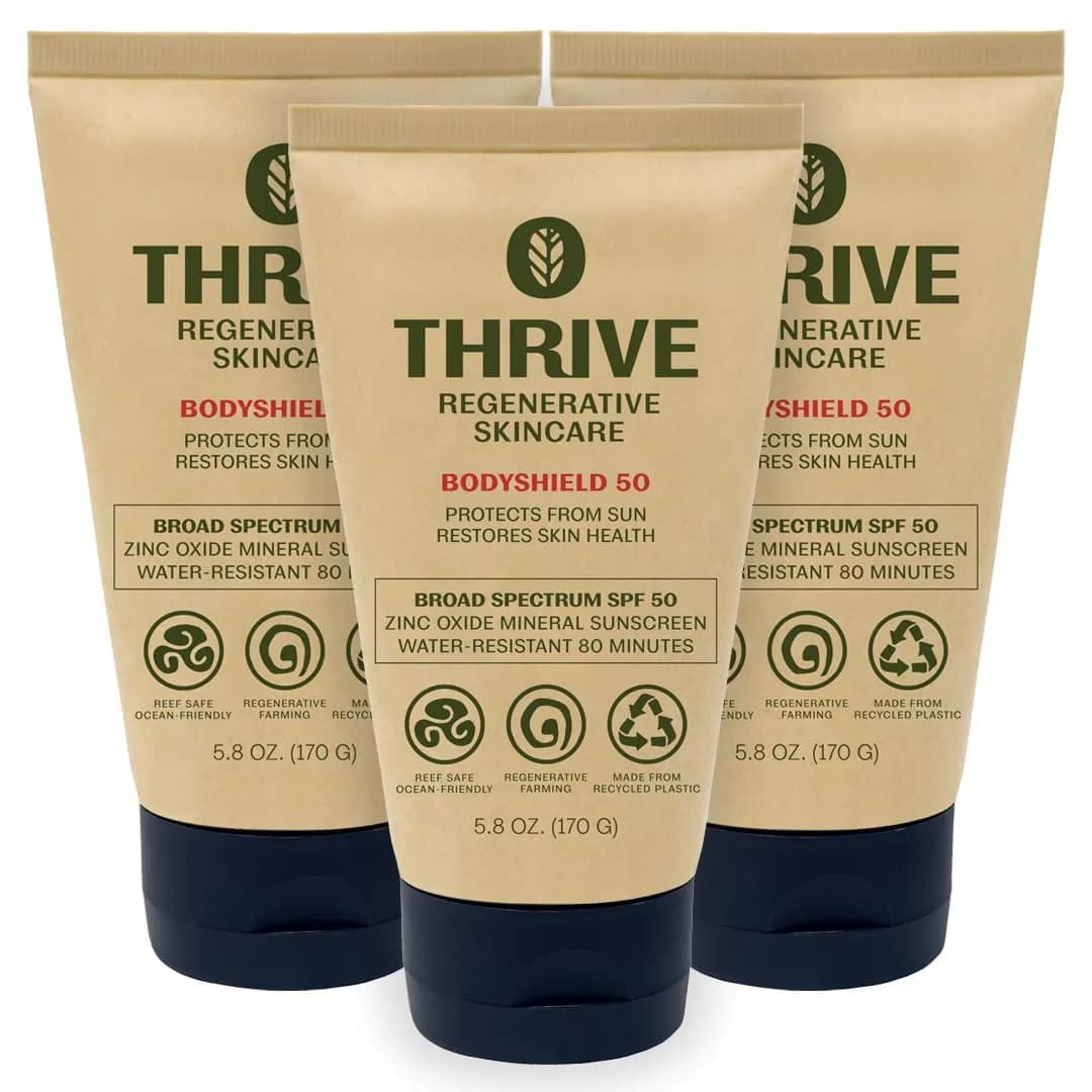 Thrive Natural Care SPF50 Mineral Sunscreen 164.4 ml (5.8 Oz) | Reef Safe, Hawaii Compliant, Non-Nano Zinc Oxide — 5.8 Ounce