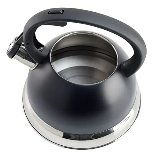 Mr. Coffee Flintshire 1.75-Quart (1.65 L) Stainless Steel Whistling Tea Kettle with Nylon Handle – Matte Black Stove-Top Kettle thumbnail 4