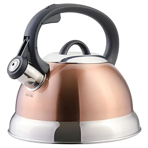 Mr. Coffee Flintshire 1.75-Quart Stainless Steel Whistling Tea Kettle with Nylon Handle – Copper Finish Stove-Top Kettle 1.59 L (1.75 Quart) thumbnail 1