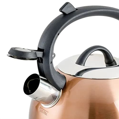 Mr. Coffee Flintshire 1.75-Quart Stainless Steel Whistling Tea Kettle with Nylon Handle – Copper Finish Stove-Top Kettle 1.59 L (1.75 Quart) thumbnail 2