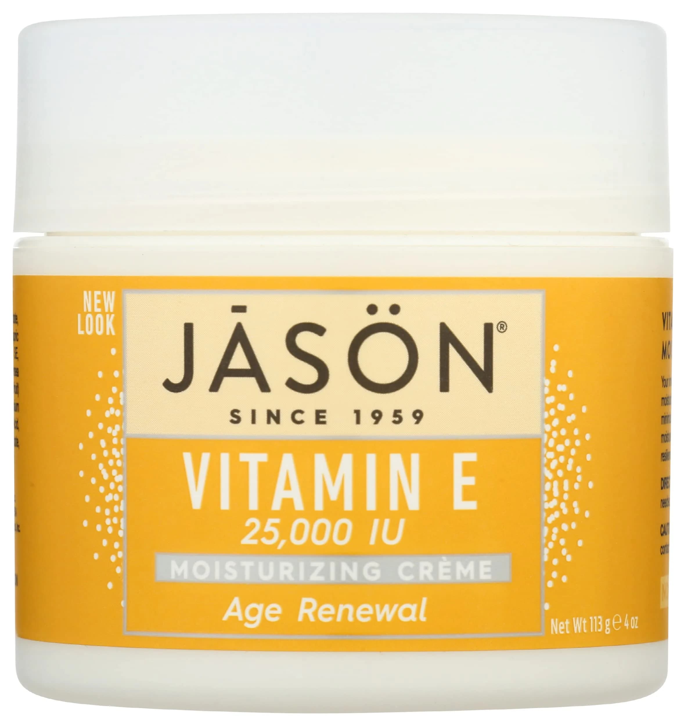 Jason Vitamin E Moisturizing Crème 25000 IU 118ml (4 Ounces) | Restores Aging Skin — 4 oz
