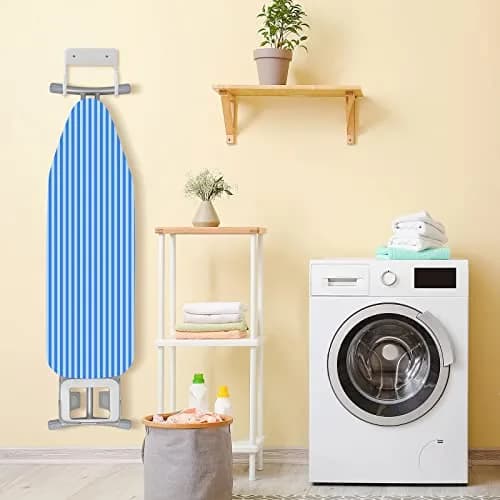 RIUOTA Wall Mount Ironing Board Hanger in White | Space-Saving Laundry Organizer thumbnail 6