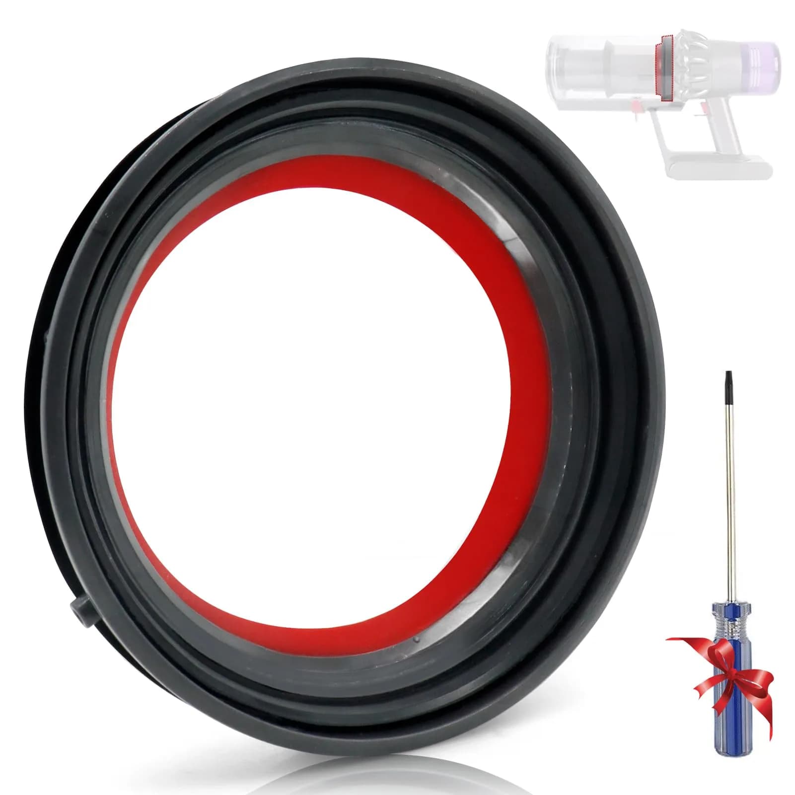 Chuancheng Dust Bin Bucket Top Fixed Sealing Ring for Dyson V10 Vacuum Cleaner | 11.6cm (4.57in) - main product image