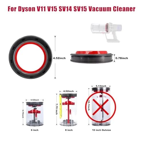 Chuancheng Dust Bin Top Fixed Sealing Ring for Dyson V11 V15 SV14 SV15 SV22 Vacuum Cleaner | Replacement Part with Torx Screwdriver thumbnail 8