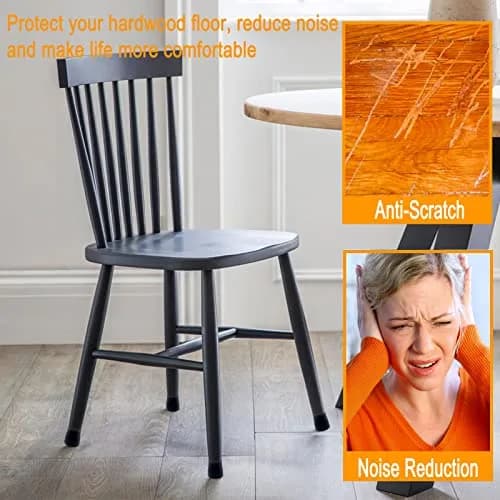 Conprasim Silicone Chair Leg Floor Protectors 32mm-42mm | Protects Floors, Reduces Noise, Anti-Slip (16-Pack, Black) thumbnail 4