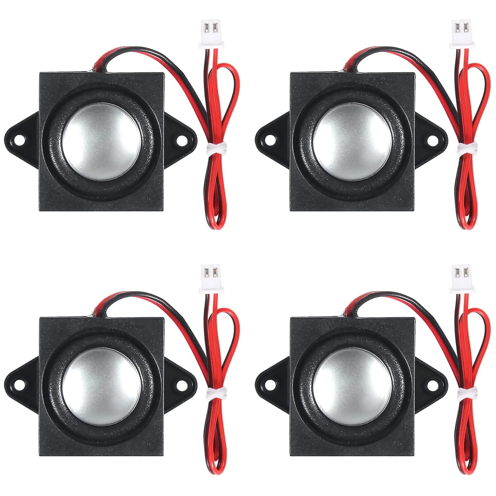 DWEII Mini Speaker 3 Watt 8 Ohm Rectangular Prism with JST-PH2.0 Interface (4-Pack, 15mm Thick) - main product image