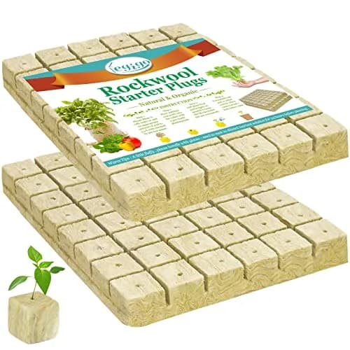 Legigo 2 Inch Rockwool Cubes Seed Starter Plugs 96 Plugs | Hydroponic Growing Media for Faster Rooting thumbnail 1
