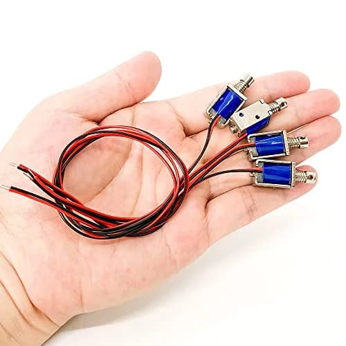 QINIZX 12V Micro Push Pull Solenoid Electromagnet Linear Actuator | 4mm Stroke, Metal Body, Instant Use thumbnail 5