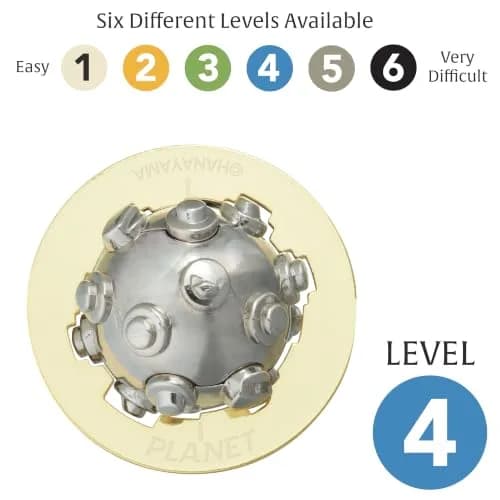 Bepuzzled Planet Hanayama Cast Metal Brain Teaser Puzzle Level 4 | Mensa-Rated Challenge for Ages 12+ thumbnail 3