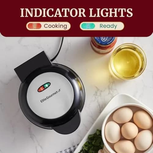 Elite Gourmet EOM205 Non-Stick Omelet & Frittata Maker 6.5-Inch | Perfect Breakfast & Dessert Maker thumbnail 6