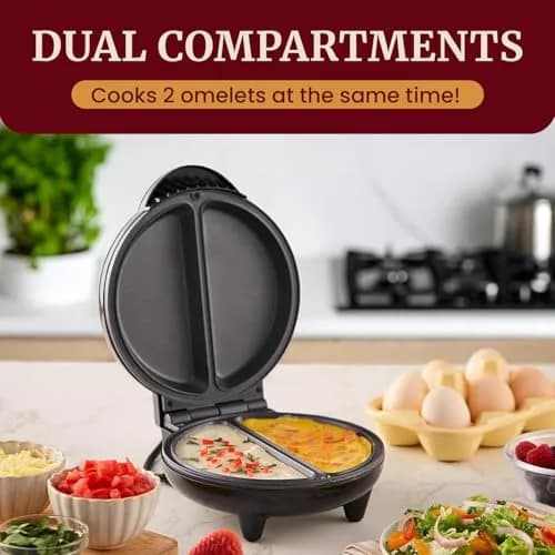 Elite Gourmet EOM205 Non-Stick Omelet & Frittata Maker 6.5-Inch | Perfect Breakfast & Dessert Maker thumbnail 2