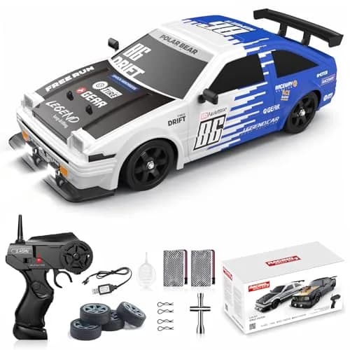 Desdoni 1:16 Scale RC Drift Car 28.5cm (11.22 in) | 4WD High Speed 18KM/H with LED Lights & Spray thumbnail 1