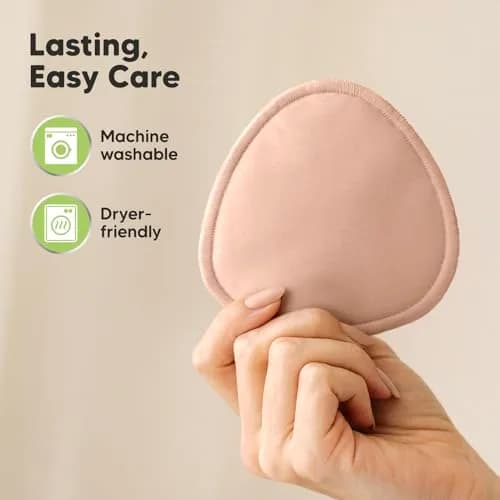KeaBabies Reusable Nursing Pads, 14 Washable Breast Pads, Large 4.8" | Organic Bamboo Viscose, Discreet Fit thumbnail 7