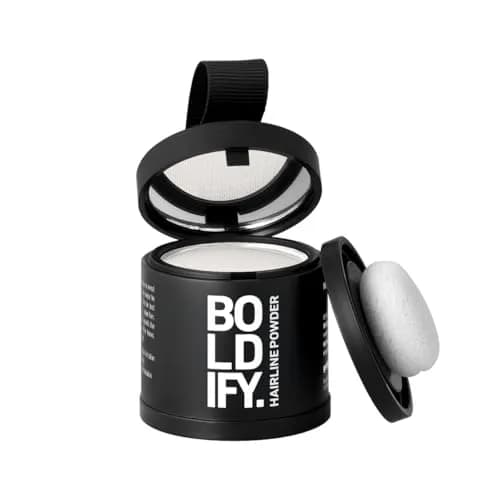Boldify Hairline Powder Root Touch Up Hair Color White 10g (0.35 oz) | Instant Gray Coverage for Thinning Hair thumbnail 1