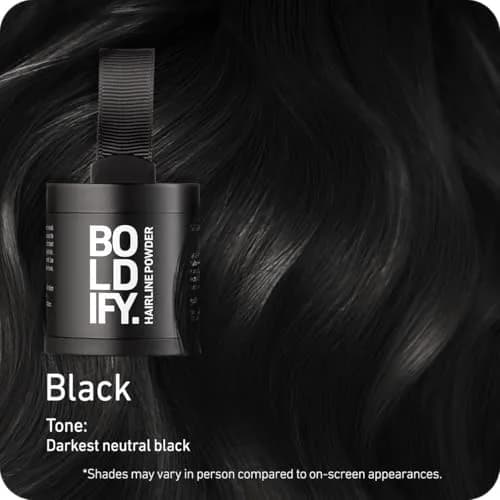 Boldify Hairline Powder Black 10g (0.35 oz) | Instant Root Coverage & Thinning Hair Filler thumbnail 2