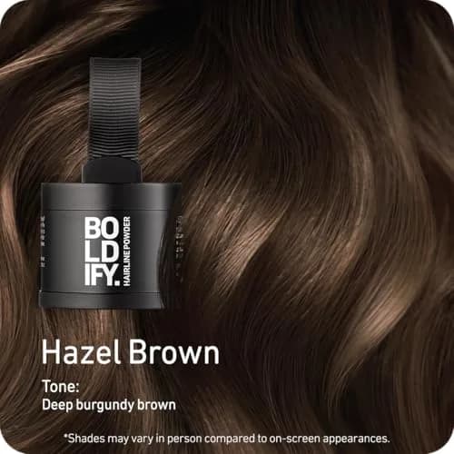Boldify Hairline Powder Root Touch Up Hazel Brown 4g | Instantly Conceals Regrowth & Thinning Hairlines thumbnail 2