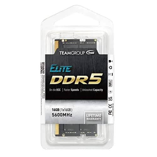 TEAMGROUP Elite DDR5 16GB 5600MHz SO-DIMM Laptop Memory Module | 16GB (1x16GB) 5600MHz CL46 1.1V thumbnail 8