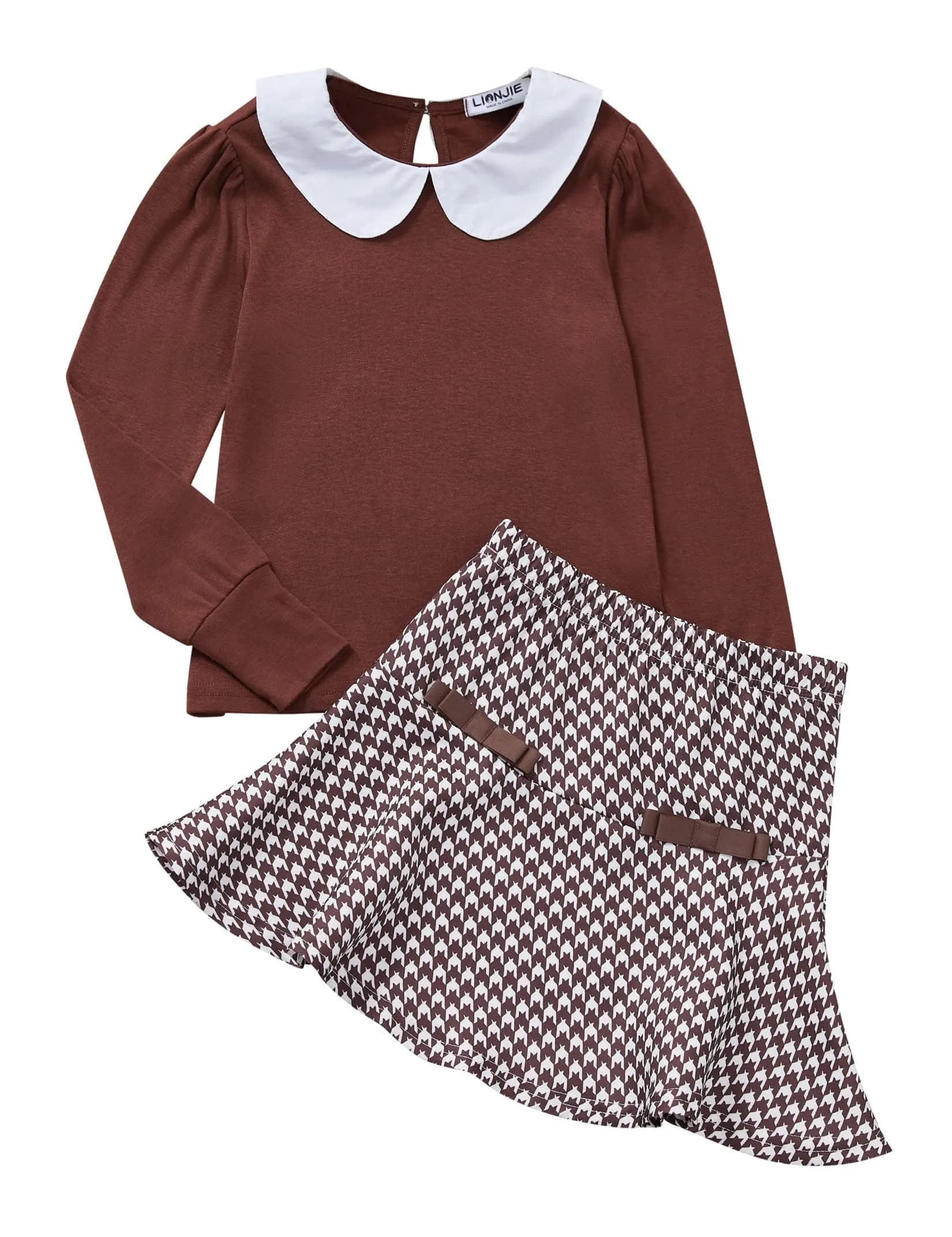 LIONJIE Toddler Girl Outfits Fall Winter Clothes Set 11-12Y | Festive Holiday Style