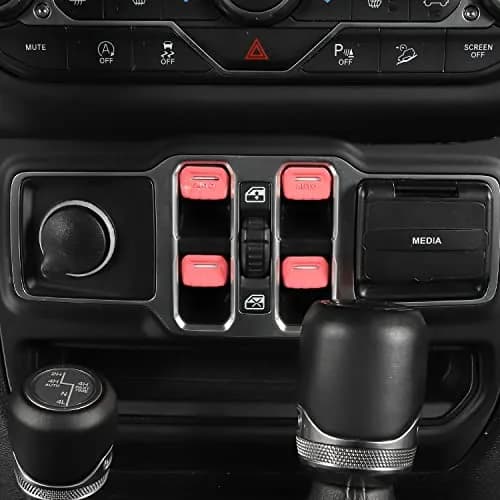 Jimen Pink 4PCS Electronic Switch Cover for Jeep Wrangler JL & Gladiator | Stylish Interior Accessory thumbnail 5