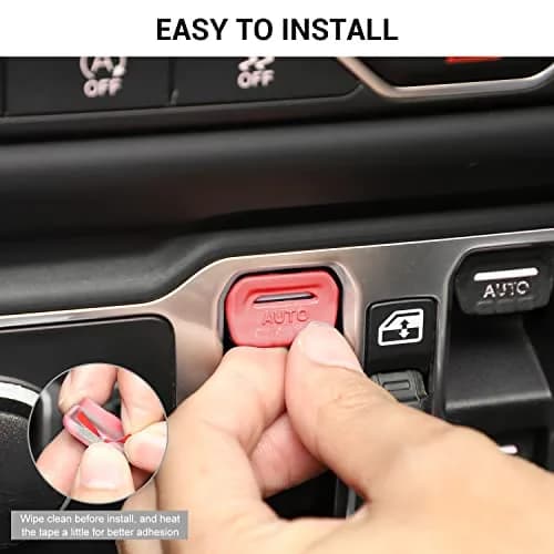 Jimen Pink 4PCS Electronic Switch Cover for Jeep Wrangler JL & Gladiator | Stylish Interior Accessory thumbnail 6