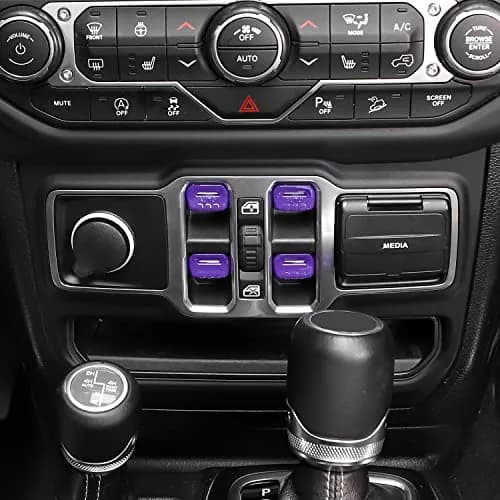 Jimen Compatible with Jeep Wrangler JL & Gladiator 2018-2023 | Purple Interior Trim Cover thumbnail 1